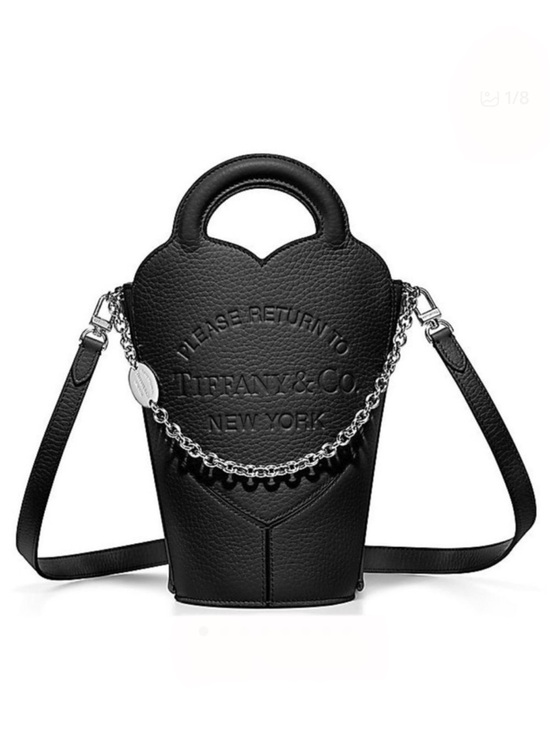 Tiffany & Co. Handbags - Tiffany & Co. Black Heart Crossbody Bag with Chain